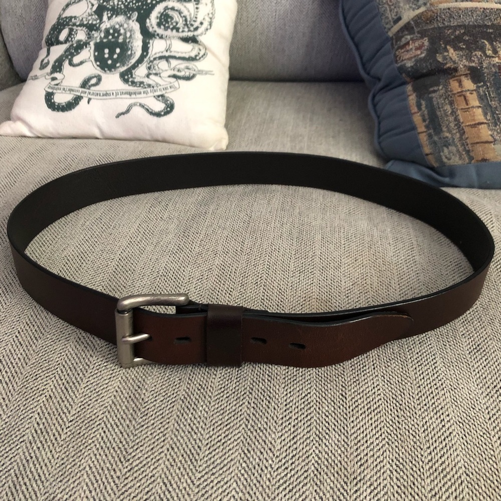 Men’s Brown Silver Buckle Waist Belt